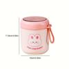 304 Stainless Steel Cute Insulated Breakfast Food Can Cup, Portable Soup Can with Lid Spoon, Perfect Lunch Box Soup Cup