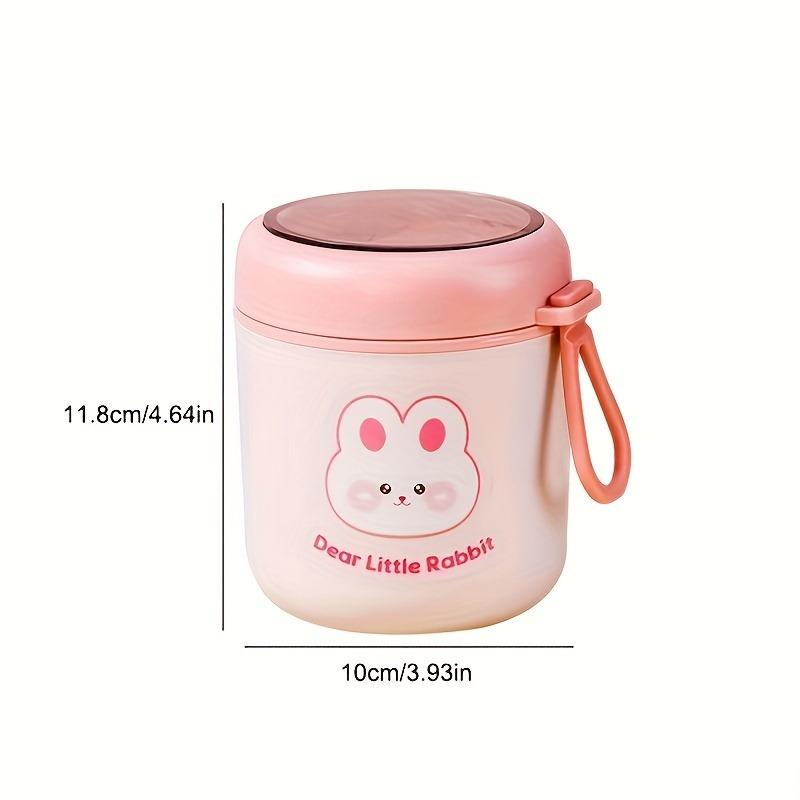 304 Stainless Steel Cute Insulated Breakfast Food Can Cup, Portable Soup Can with Lid Spoon, Perfect Lunch Box Soup Cup