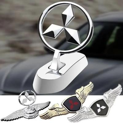 Metal Chromed Car Front Hood Emblem Badge Sticker for ASX Lancer Cordia Pajero Outlander Eclipse Galant Mirage L200