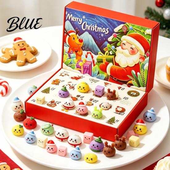 Çocuklar İçin Noel Geri Sayım Arkadaşı Advent Takvimi 24 Günlük Kutu Gizemli Figürlerle Çocuk Bayram Oyuncak Kutusu Şenlikli Dekor Oda ve Ev Koleksiyonluk
