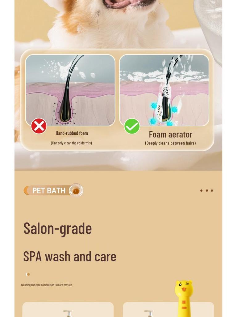 Evcil Hayvan Köpüklü Banyo Duş Köpürtücü - Tek Tuşlu Köpek ve Kedi Yıkama Seyreltme Makinesi