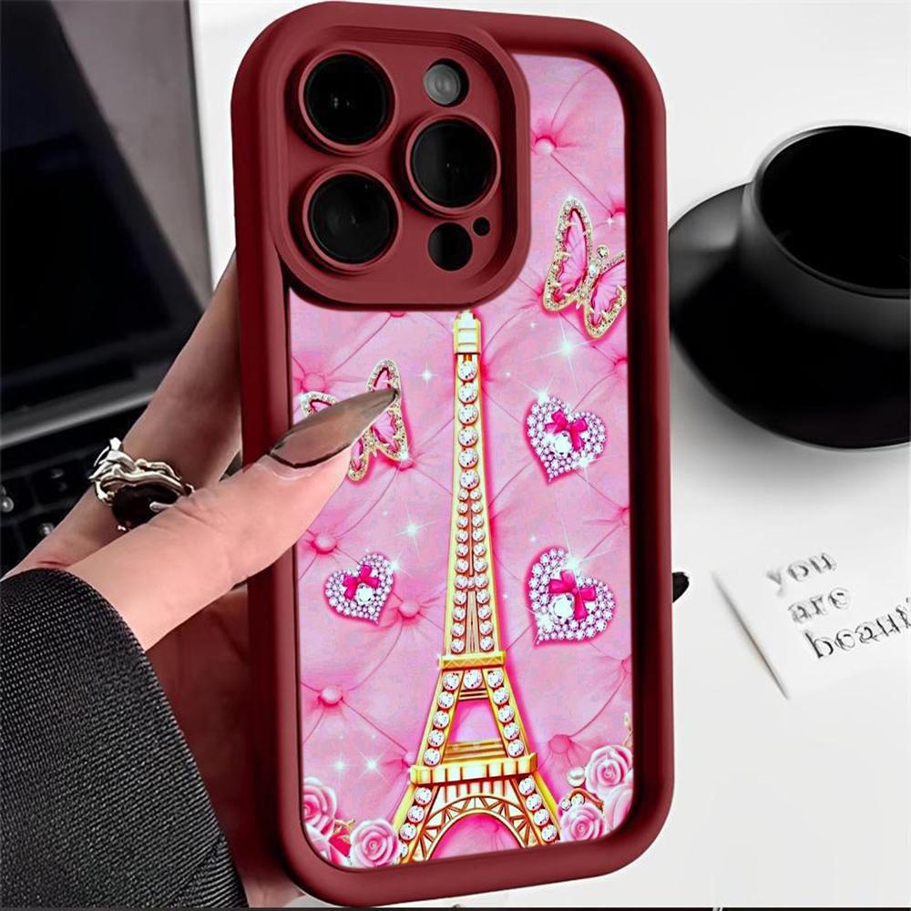 Angel Eye Soft TPU Phone Case for Samsung A05 A04 A10 A30 A13 A23 A53 A14 A24 A34 A54 A15 A25 A35 A55 S20 S23 FE S24 Ultra Ae62 Butterfly Eiffel Tower