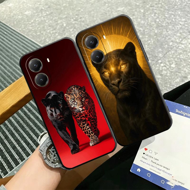 Black Panther Cool Animal Soft Phone Case for Xiaomi Poco X5 X6 X7 X8 Pro Max X3 F7 F8 Ultra M8 M7 M6 M5 Redmi 15 15C 14C 13C 12