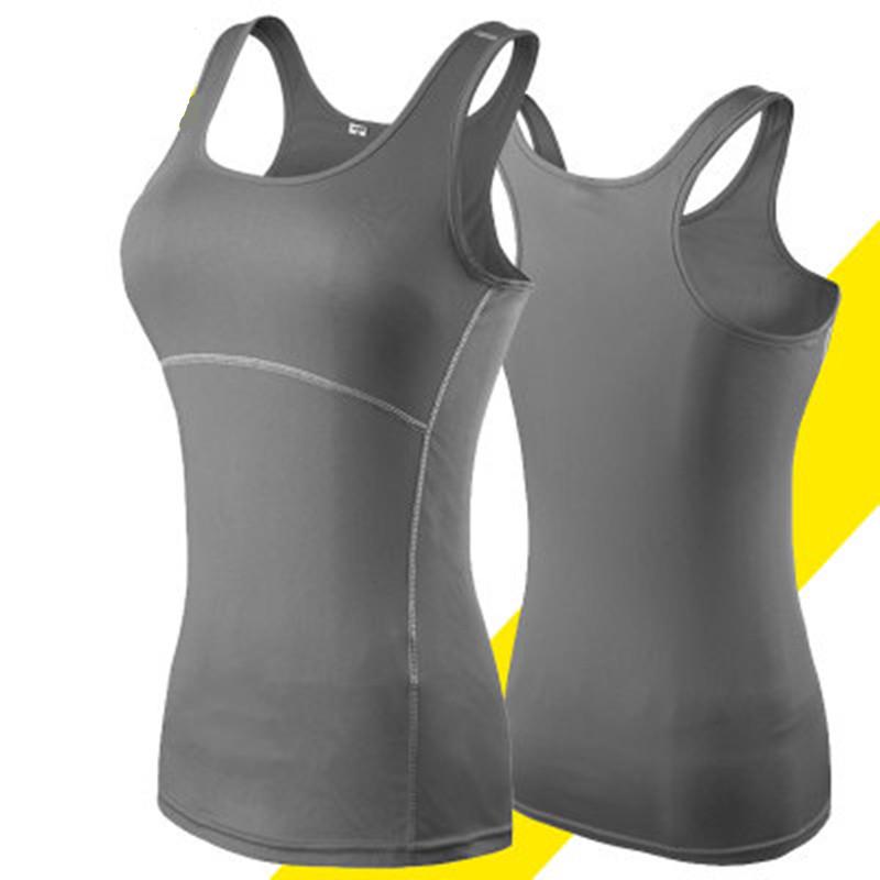 Yoga Fitness Vest Strap Women Exercise T-shirt Sport Slim Base Tops Quick Dry Solid Color Blouses