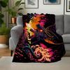 "Flaming Dragon Fantasy Art Print - Epic Creature Wall Decor"Blanket Flannel Throw Blanket for Sofa, Bed, Travel, Camping, Office, Couch, Ch