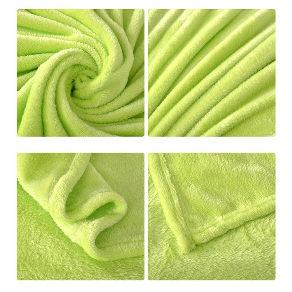 Lightweight Warm Coral Fleece Blanket Flannel 100x140cm Green Soft Winter Camping Bed Blanket Blankets Flannel Sheets