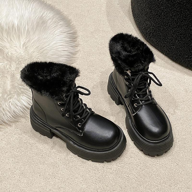 

Модные новые дизайнерские бархатные теплые зимние сапоги для женщин, зимняя женская хлопковая обувь с мягкой подошвой, модные повседневные ботильоны на платформе для женщин 35