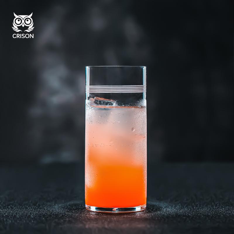 WK5201 CRISON Lightweight crystal patterned water cup, juice cup, Collins cocktail cup Old Fashioned Whiskey glass