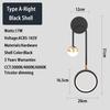 Indoor LED Wall Lamp AC85-265V 5 Types Black Golden Shell Modern Simplicity Indoor Wall Lamps with High Brightness LED Lighting