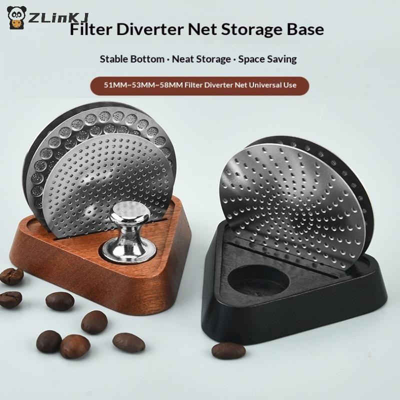 51/53/58MM Portafilter Espresso Universal Filter Storage Rack Coffee Puck Screen Stand Reusable Wooden Coffee Filter Stand