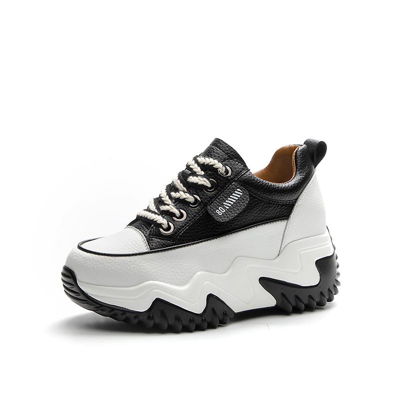 Autumn and winter new women's shoes little white shoes platform muffin small inner height increase casual sports shoes