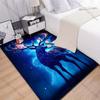 New product Glowing blue deer at night Carpet for Living Room Bedroom Bedside Floor Mat Cloakroom Children Playing Mat Area Rug