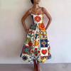Women's Clothing, New Spring Models In Europe and the United States, Gentle Wind Solid Color Waist Pendulum Thin Suspender Dress