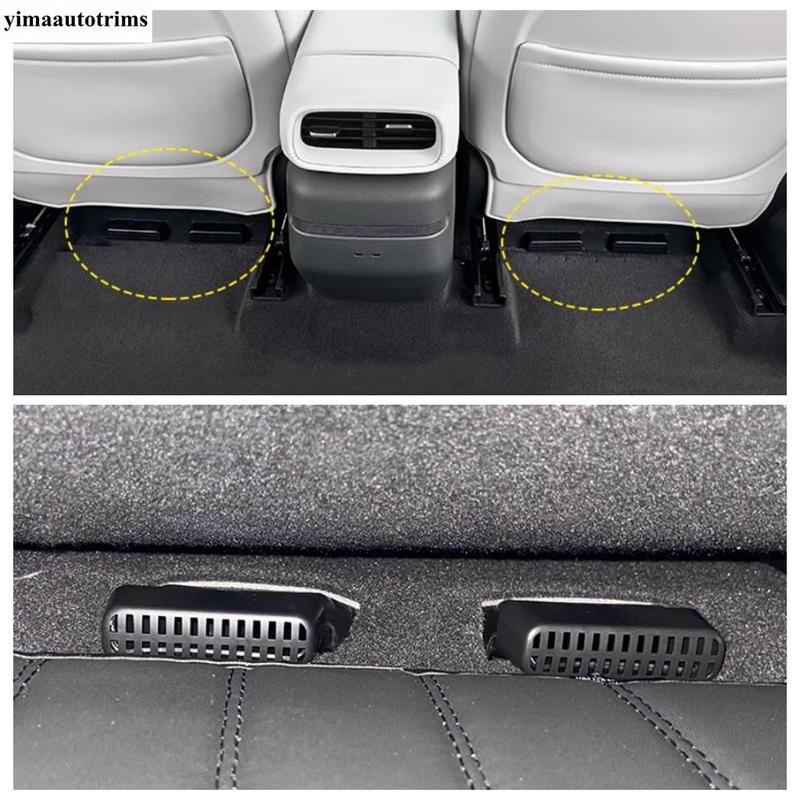 4PCS Under Seat Air AC Conditioning Vent Outlet Dust Cover Protection Frame Interior Accessories For Xpeng G6 G9  2024 2025
