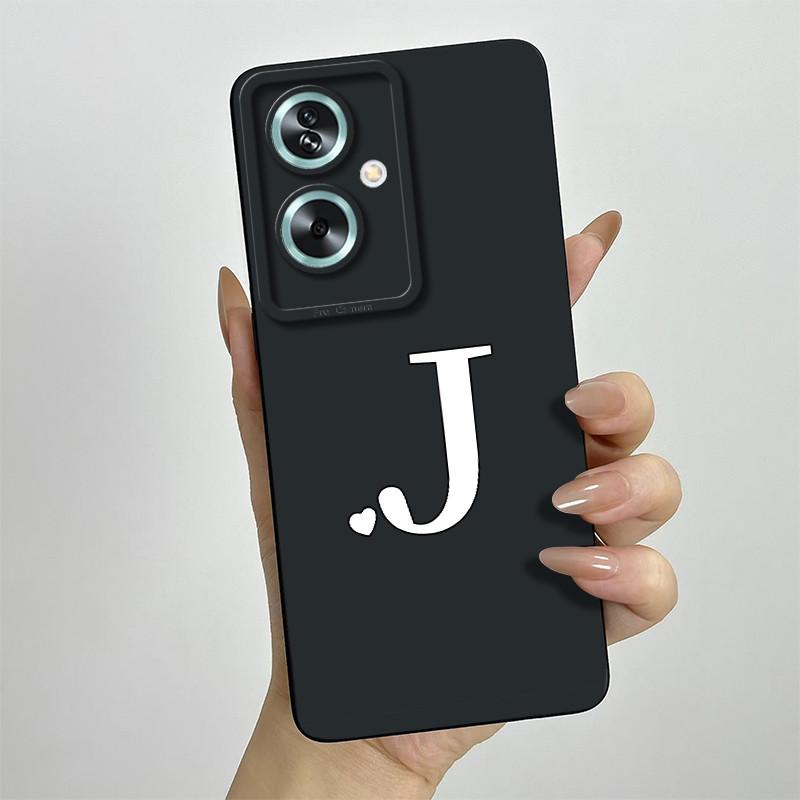 For Oppo A79 Case OPPO A79 5G Phone Case Oppo A79 Cover OPPO CPH2553 Cute Initial Letters Square Silicone Shockproof Back Cover