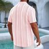 Fashion New Men Clothes Summer Short Sleeve Stripe Shirt 100% Polyester 3D Digital Print Cool Shirt Tops
