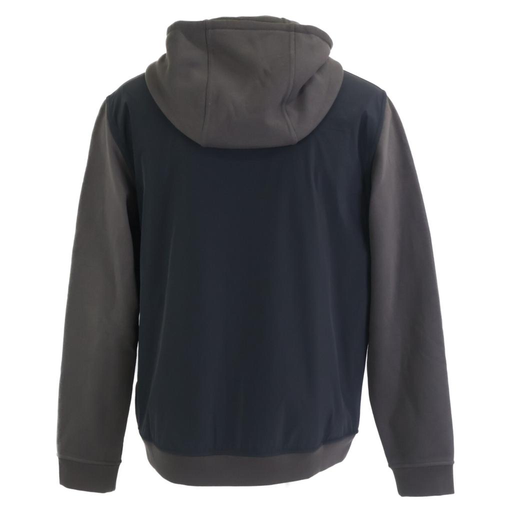 HERMES [Excellent Condition/Domestically Manufactured/Made in 2014] Nylon/Sweatshirt Zip-Up Hoodie Jacket L Gray / blackUsed