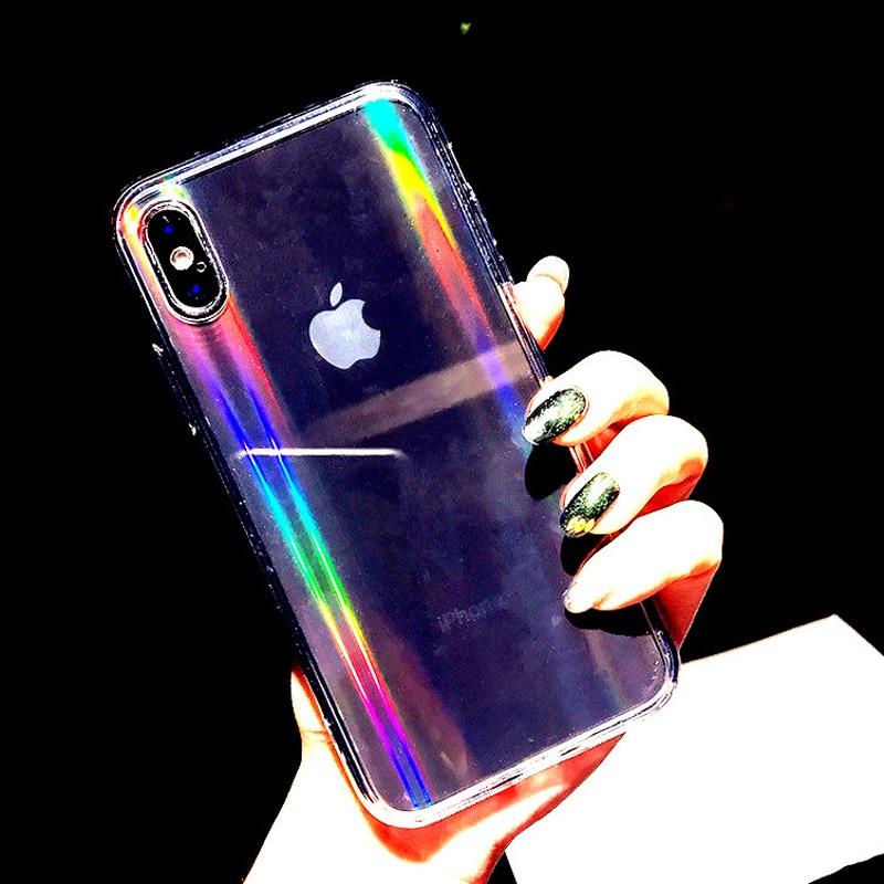 Gradientowy przezroczysty telefon przezroczysty akryl