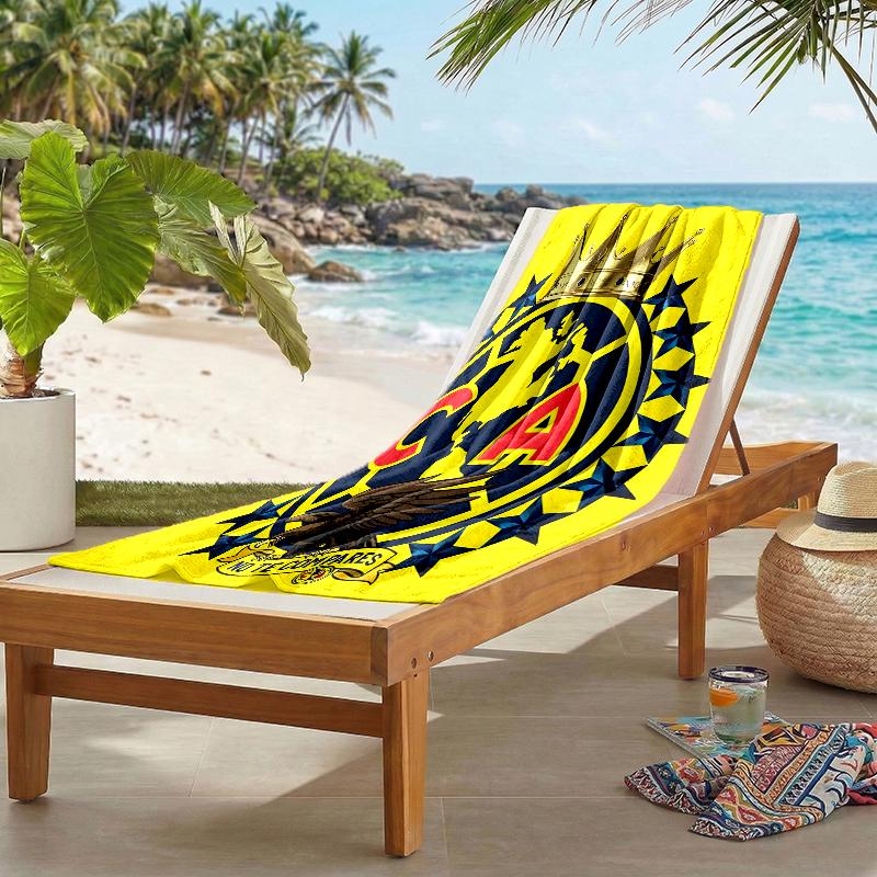 Club Amrica Fashion Beach Towel: Ideal for Summer Adventures Soft, absorbent and quick drying suitable for swimming and bathing