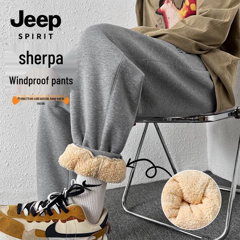 JEEP SPIRIT Men s Warm Fleece-Lined Jogger Pants 5XL