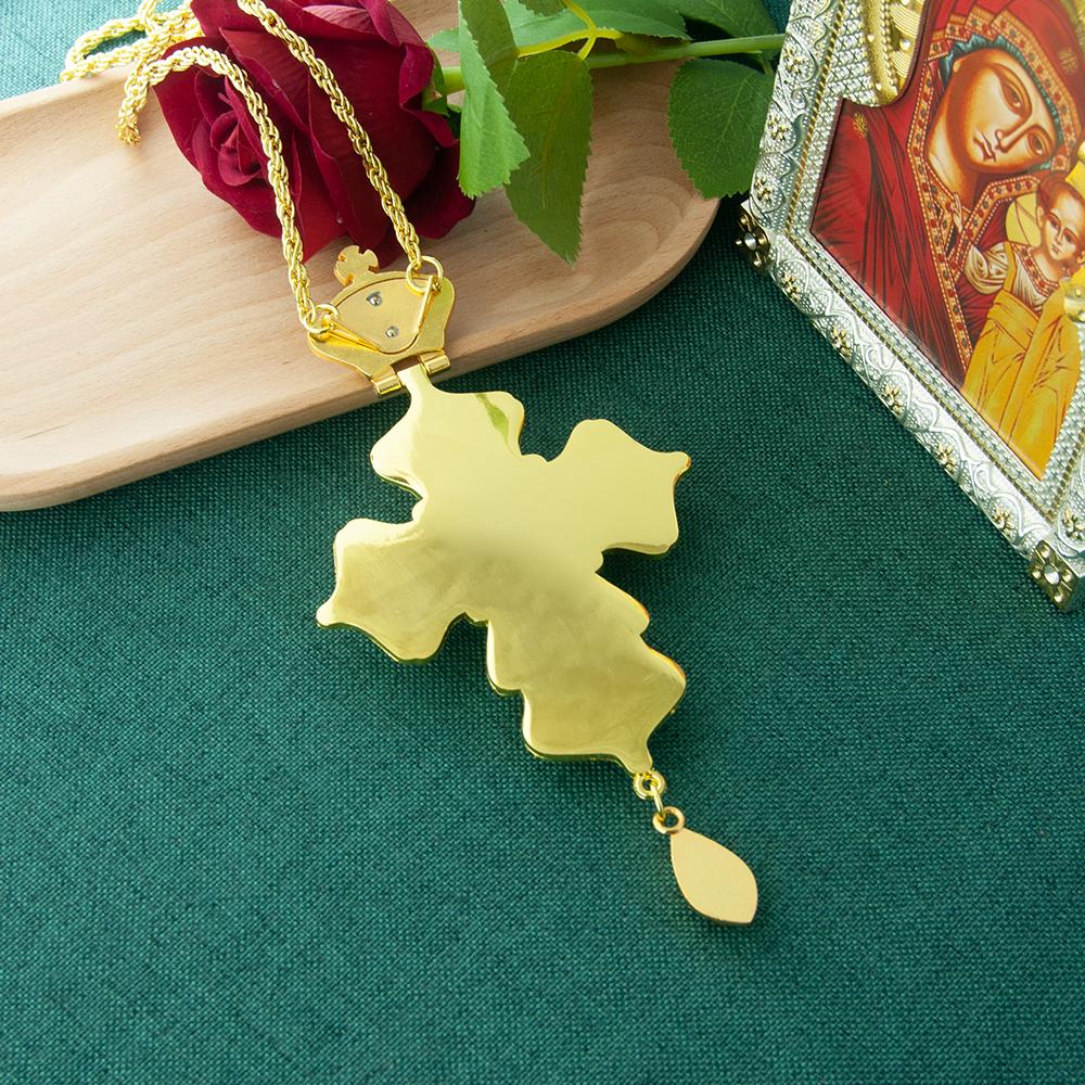Religious Hollowing Process Used In Crafting Greek Orthodox Church Bishop's Pectoral Cross Necklace for Priest Ordination Gift
