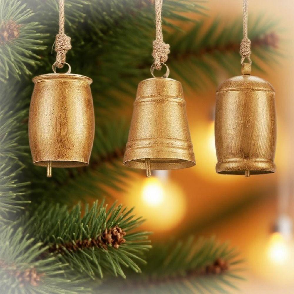 Handmade Metal Hanging Bells Corrosion Resistant Christams Bell Pendant  Christmas Decoration