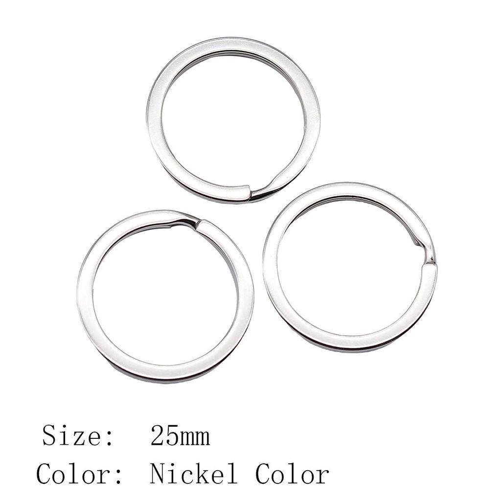 Alloy Split Key Ring Size 25-30mm Keychain Making Findings Accessories For Jewelry DIY Charm Bracelet Beads