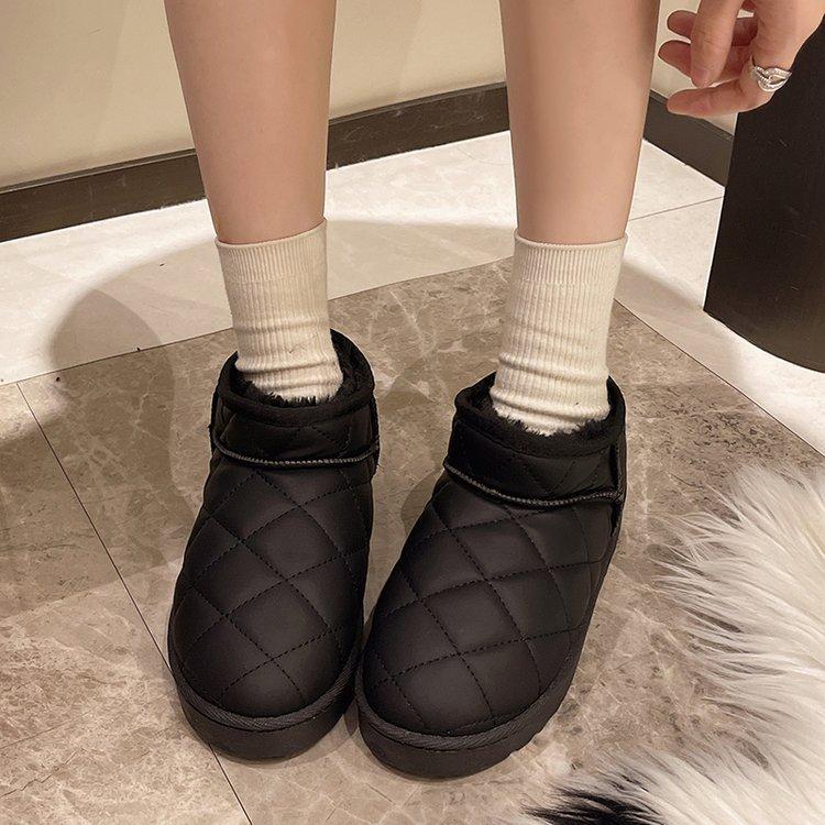 Women's Long Large Size Soft Sole Winter Warm Fur One Snow Boots Padded Lined Ankle Boots Anti-slip Hiking Casual Sports Cotton Boots
