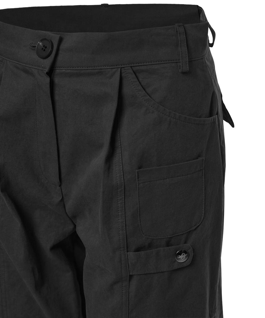 Peulleeoeob Structured Capri Pants (Fl-271_Black)