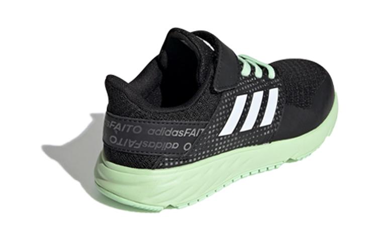 Adidas Fortafaito EL K Slip Resistant Low top Kids' Running Shoes Black Green Children Aged 3 7 Years Old EE7308