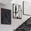 3pcs Abstract Black and White Canvas Wall Art Set Posters, Texture Paintings, Ideal Gift for Room Decoration