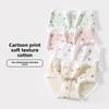 Ladies Spring and Autumn Cartoon Print 10A Antibacterial Extended Crotch Breathable Naked Comfortable Briefs