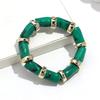 Vintage Acrylic Bamboo Beads Bracelets for Women Fashion Resin Chunky Tube Beaded Stretchy Stackable Bracelet New Jewelry Gift