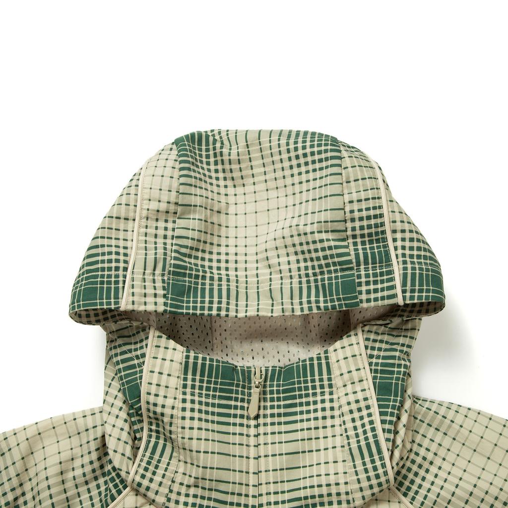 Li Ning Basketball Series Einfache Bequeme Vielseitige Kapuzenjacke Lockerer Print Sportjacke Herren Jacke Eden-Grün Schaum-Khaki-Karo AFDVH87-1