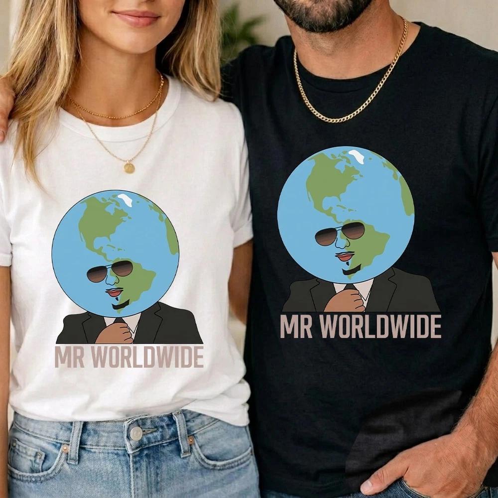 Globe Mr Worldwide Pitbull TShirt Fun Funny Tee Top New Unisex Unisex Funny Meme S