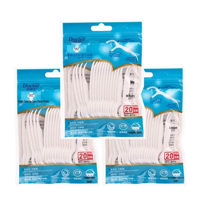 Dr. Ya Ultra-fine Dental Floss Sticks (3-pack) свежий запах