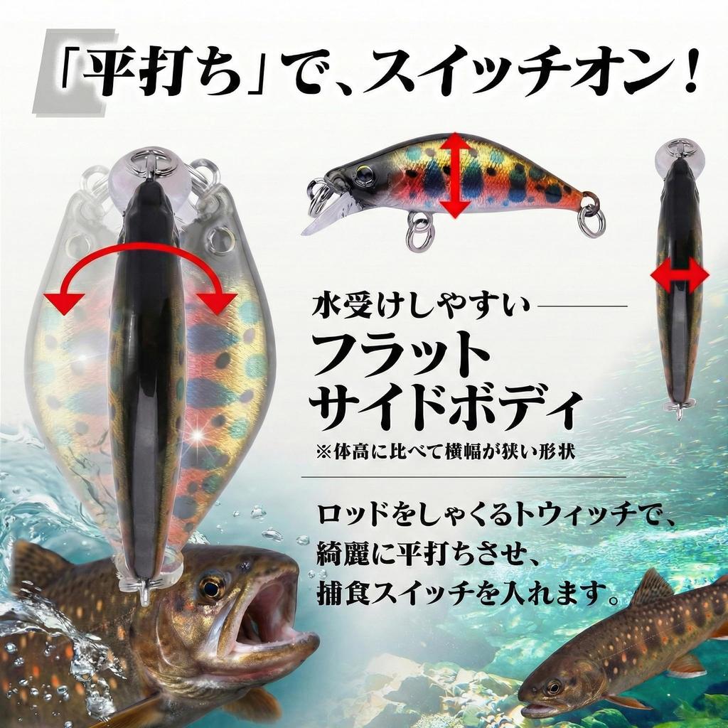 CONTYU Mountain Stream Minnow 5 Set Punching Small Areas 35mm