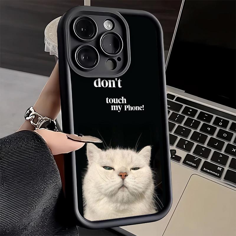 Phone Case for iPhone 17 Air 16E 15 16 Pro Max Funny Dont Touch My CallPhone Cover 14 Plus 13 12 Mini Soft Shell Silicone Fundas
