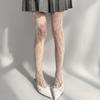 New French Elegant Plant Flower Fishnet Socks Pure White Stockings Anti-hook Stockings Bottom Pantyhose