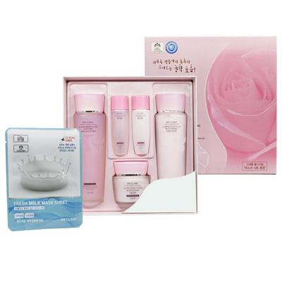 Extra hydratační sada péče o pleť s květinovým efektem (Toner+emulze+krém+maska) Korejská kosmetika