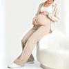 Maternity Yoga Pants, With A Belly Pocket, Stretchy Wide-leg Work/casual Pants, Maternity Loungewear Pants