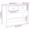 Console Table Smoked Oak 100x39x75 cm Wood Based Material