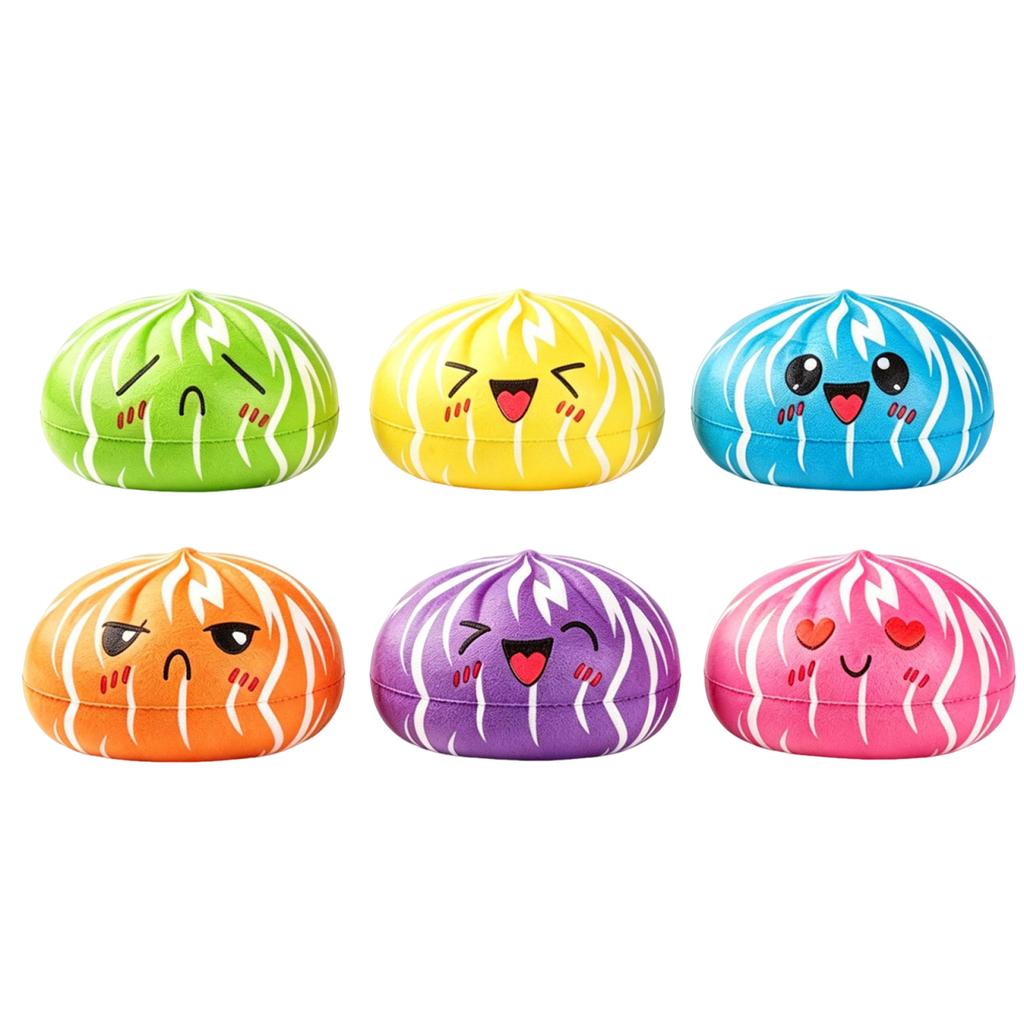 8 5cm PU Bun Toy with Steamer Set Soft Squeeze Stress Relief Toy for Office Home Desk Decoration and Collection
