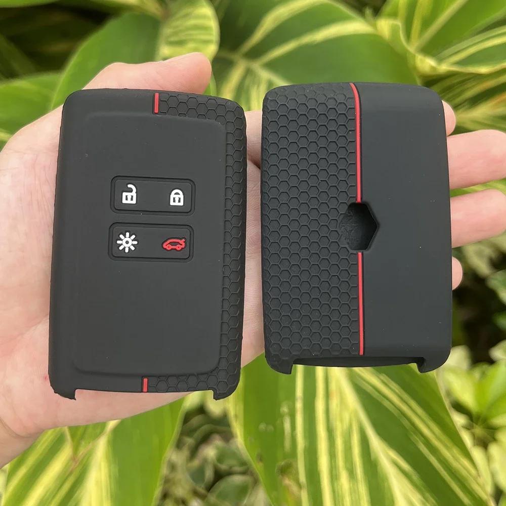 Silicone Car Key Cover Case For Renault Captur Clio Zoe Koleos Scenic 4 Arkana Dacia Sandero Megane Talisman Espace Card Remote