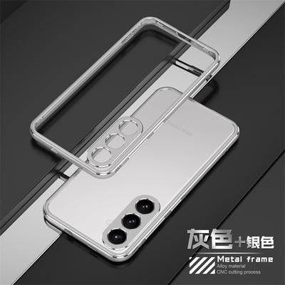 Custodia per Telefono con Paraurti in Alluminio e Cornice Lente in Metallo per Samsung Galaxy S22 S23 S24 S25 Ultra Plus S25Ultra Copertura Protettiva Antiurto