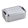 Skater Bento Box Deep 1000ml Large Capacity Fluffy Aluminum Men's Silver AFTD10-A