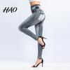 Fake Jeans Imitation Leggings Printed Super Elastic Women Faux Denim Pants High Waist Butt Lift Cropped Streetwear