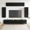TV Cabinet Set 6 pcs Black Oak Effect 100 x 30 x 30 cm
