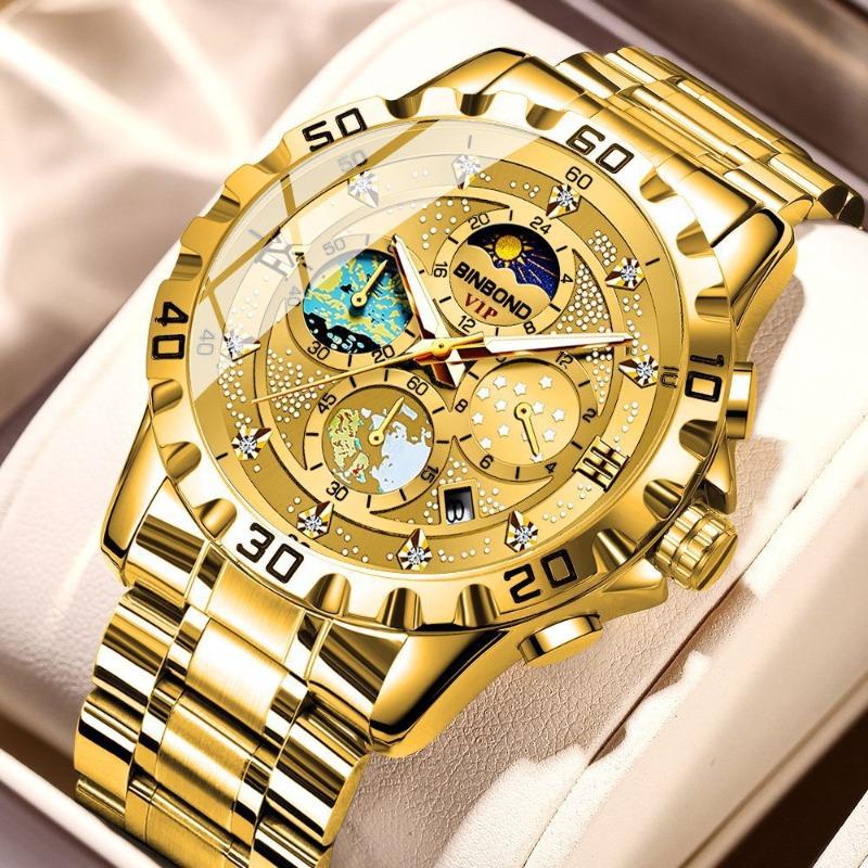 Binbang BINBOND fashionable multi-functional waterproof men's quartz watch