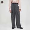 Women's Autumn Draped Straight-Leg Pants